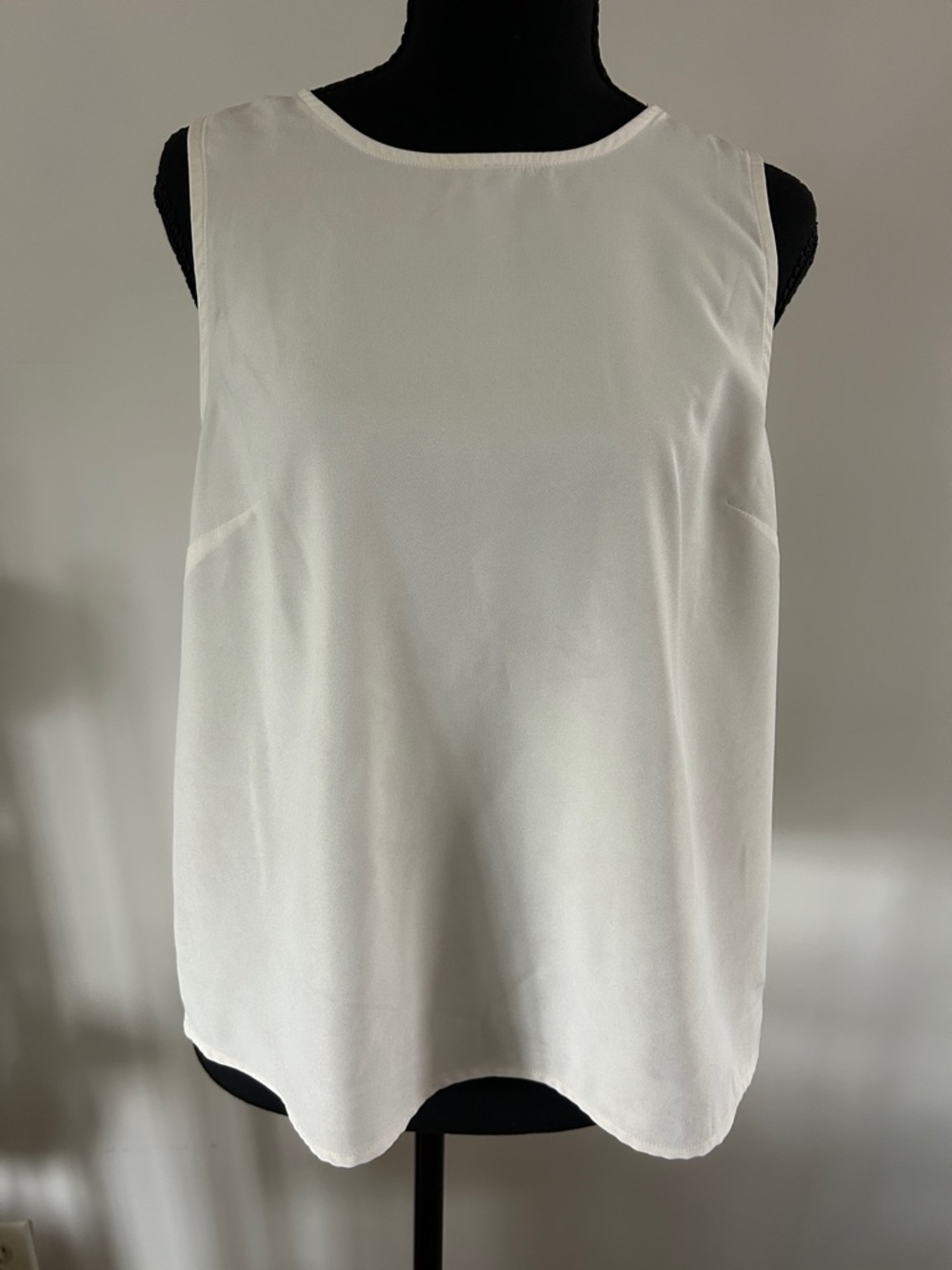 J. Crew Off White Sleeveless Shell Top